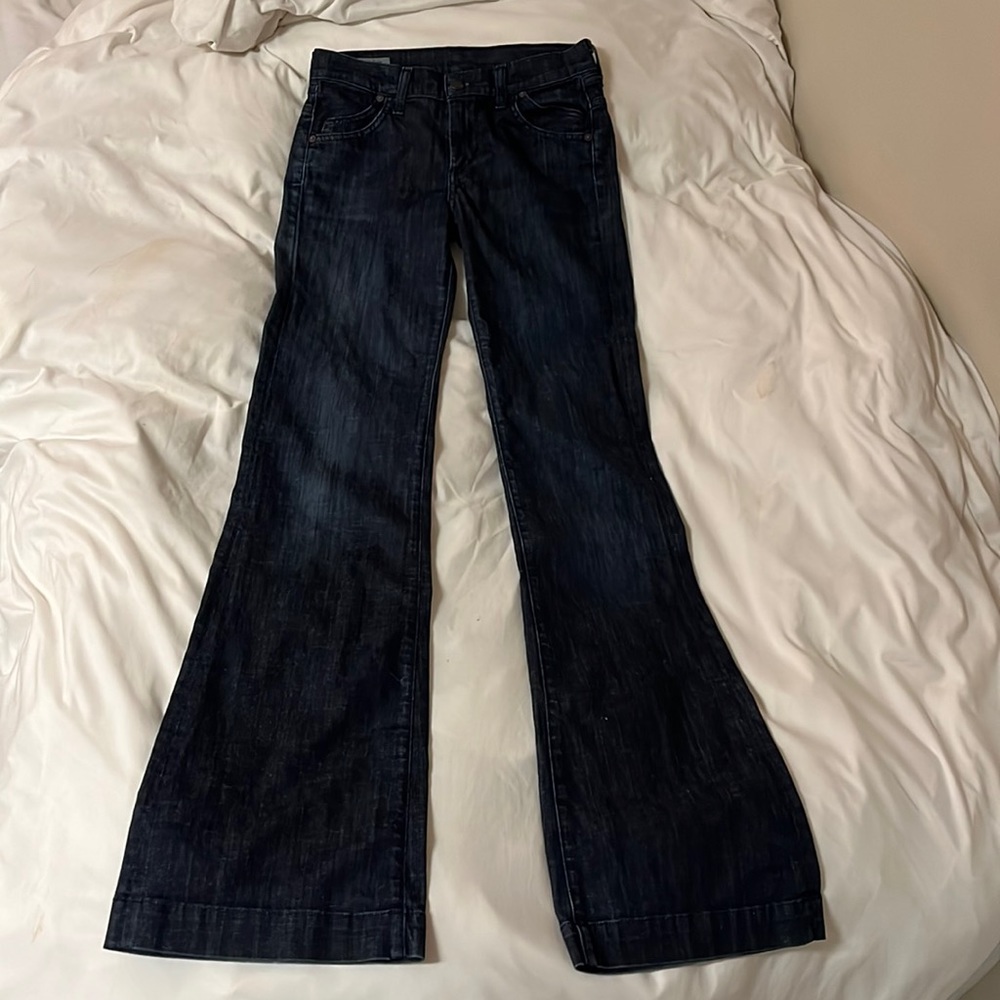 Citizens of Humanity | Hutton #251 Stretch High-Rise Wide Leg Dark Wash Jeans 26